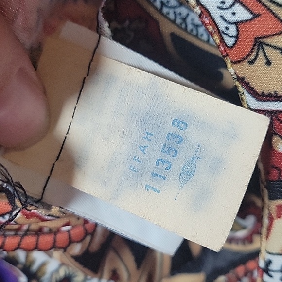 Vintage 1970's paisley dress w/ neck scarf - Picture 8 of 12